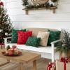 MIULEE Christmas Pillow Covers 18×18 Inch Set of 2, Beige Christmas Tree Plush Faux Fur Pillowcases Soft Decorative Throw Pillow Cases for Couch Sofa Living Room Winter Xmas Holiday Home Decor(Green)