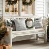 MIULEE Christmas Pillow Covers Set of 4 Plaid Throw Pillow Covers Red Tree Reindeer Wreath Winter Holiday Cushion Case Farmhouse Modern for Sofa Couch Home Decor,18×18 Inch(Grey)