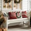 MIULEE Christmas Pillow Covers Set of 4 Plaid Throw Pillow Covers Red Tree Reindeer Wreath Winter Holiday Cushion Case Farmhouse Modern for Sofa Couch Home Decor,18×18 Inch(Red)