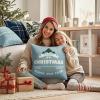 MIULEE Christmas Pillow Covers Set of 4 Plaid Throw Pillow Covers Red Tree Reindeer Wreath Winter Holiday Cushion Case Farmhouse Modern for Sofa Couch Home Decor,18×18 Inch(Blue)