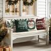 MIULEE Christmas Pillow Covers Set of 4 Plaid Throw Pillow Covers Red Tree Reindeer Wreath Winter Holiday Cushion Case Farmhouse Modern for Sofa Couch Home Decor,18×18 Inch(Red and Green)