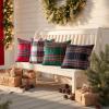 MIULEE Christmas Plaid Decorative Throw Pillow Covers Set of 2 Scottish Tartan Vintage Farmhouse Winter Cuhion Case Pillow Covers for Couch livingroom Sofa Bed Porch Home Decor 18x18inch Red(Green)