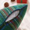 MIULEE Christmas Plaid Decorative Throw Pillow Covers Set of 2 Scottish Tartan Vintage Farmhouse Winter Cuhion Case Pillow Covers for Couch livingroom Sofa Bed Porch Home Decor 18x18inch Red(Green)