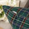 MIULEE Christmas Set of 2 Scottish Tartan Plaid Throw Pillow Covers 18×18 Farmhouse Classic Green, 18×18 Pillow Inserts Pack of 2 Down Alternative Decorative Feather Throw Pillow Inserts for Sofa Bed