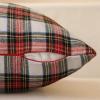 MIULEE Christmas Set of 2 Scottish Tartan Plaid Throw Pillow Covers Farmhouse Classic 18×18 Inch Red and White, 18×18 Pillow Inserts Pack of 2 Down Alternative Decorative Feather Throw Pillow Inserts