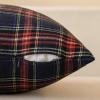 MIULEE Christmas Set of 2 Scottish Tartan Plaid Throw Pillow Covers Farmhouse Classic Decorative Outdoor Square Cushion Cases for Decor Sofa Couch 18×18 Inch, Green(Blue)