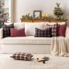 MIULEE Christmas Set of 2 Scottish Tartan Plaid Throw Pillow Covers Farmhouse Classic Decorative Outdoor Square Cushion Cases for Decor Sofa Couch 18×18 Inch, Green(Dark Blue)