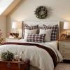 MIULEE Christmas Set of 2 Scottish Tartan Plaid Throw Pillow Covers Farmhouse Classic Decorative Outdoor Square Cushion Cases for Decor Sofa Couch 18×18 Inch, Green(Red and White)