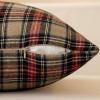 MIULEE Christmas Set of 2 Scottish Tartan Plaid Throw Pillow Covers Farmhouse Classic Decorative Outdoor Square Cushion Cases for Decor Sofa Couch 18×18 Inch, Green(Khaki)