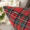 MIULEE Christmas Set of 2 Scottish Tartan Plaid Throw Pillow Covers Farmhouse Classic Decorative and 18×18 Pillow Inserts, Pack of 2 Down Alternative Decorative Feather Throw Pillow Inserts for Living