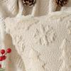 MIULEE Christmas Throw Pillow Covers 18×18 Set of 2 Christmas Decorations Beige Soft Plush Faux Fur Wool Xmas Tree Snowflakes Pillowcases Holiday Festivals Winter Home Decor Sofa Couch Bed Porch(Beige)