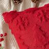 MIULEE Christmas Throw Pillow Covers 18×18 Set of 2 Christmas Decorations Beige Soft Plush Faux Fur Wool Xmas Tree Snowflakes Pillowcases Holiday Festivals Winter Home Decor Sofa Couch Bed Porch(Red)