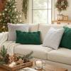 MIULEE Christmas Throw Pillow Covers 18×18 Set of 2 Christmas Decorations Beige Soft Plush Faux Fur Wool Xmas Tree Snowflakes Pillowcases Holiday Festivals Winter Home Decor Sofa Couch Bed Porch(Pure White)