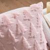 MIULEE Christmas Throw Pillow Covers Dark Green Christmas Decorations Set of 2 Xmas Tree 18×18 Pillow Covers Soft Plush Faux Wool Pillowcases Holiday Festivals Winter Home Decor Sofa Couch Bed Porch(Pink)