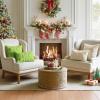 MIULEE Christmas Throw Pillow Covers Dark Green Christmas Decorations Set of 2 Xmas Tree 18×18 Pillow Covers Soft Plush Faux Wool Pillowcases Holiday Festivals Winter Home Decor Sofa Couch Bed Porch(Green)