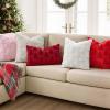 MIULEE Christmas Throw Pillow Covers Dark Green Christmas Decorations Set of 2 Xmas Tree 18×18 Pillow Covers Soft Plush Faux Wool Pillowcases Holiday Festivals Winter Home Decor Sofa Couch Bed Porch(Red)