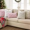 MIULEE Christmas Throw Pillow Covers Dark Green Christmas Decorations Set of 2 Xmas Tree 18×18 Pillow Covers Soft Plush Faux Wool Pillowcases Holiday Festivals Winter Home Decor Sofa Couch Bed Porch(Pink)