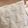 MIULEE Christmas Throw Pillow Covers Dark Green Christmas Decorations Set of 2 Xmas Tree 18×18 Pillow Covers Soft Plush Faux Wool Pillowcases Holiday Festivals Winter Home Decor Sofa Couch Bed Porch(Beige)