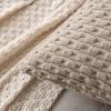 MIULEE Christmas Throw Pillow Covers Soft Corduroy Decorative Set of 2 Boho Striped Pillow Covers Pillowcases Farmhouse Home Decor for Couch Bed Sofa Living Room 18×18 Inch Pure White(Light Brown)