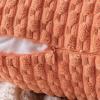 MIULEE Christmas Throw Pillow Covers Soft Corduroy Decorative Set of 2 Boho Striped Pillow Covers Pillowcases Farmhouse Home Decor for Couch Bed Sofa Living Room 18×18 Inch Pure White(Coral Red)