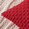 MIULEE Christmas Throw Pillow Covers Soft Corduroy Decorative Set of 2 Boho Striped Pillow Covers Pillowcases Farmhouse Home Decor for Couch Bed Sofa Living Room 18×18 Inch Pure White(Red)