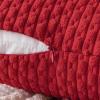 MIULEE Christmas Throw Pillow Covers Soft Corduroy Decorative Set of 2 Boho Striped Pillow Covers Pillowcases Farmhouse Home Decor for Couch Bed Sofa Living Room 18×18 Inch Pure White(Red)