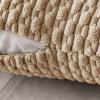 MIULEE Christmas Throw Pillow Covers Soft Corduroy Decorative Set of 2 Boho Striped Pillow Covers Pillowcases Farmhouse Home Decor for Couch Bed Sofa Living Room 18×18 Inch Pure White(Tan)