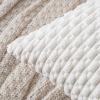MIULEE Christmas Throw Pillow Covers Soft Corduroy Decorative Set of 2 Boho Striped Pillow Covers Pillowcases Farmhouse Home Decor for Couch Bed Sofa Living Room 18×18 Inch Pure White(Pure White)