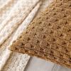 MIULEE Christmas Throw Pillow Covers Soft Corduroy Decorative Set of 2 Boho Striped Pillow Covers Pillowcases Farmhouse Home Decor for Couch Bed Sofa Living Room 18×18 Inch Pure White(Light Coffee)