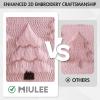 MIULEE Christmas Tree Decorative Pillow Covers Faux Fur Wool Throw Pillows Soft Plush Cushion Covers Set of 2 Xmas Home Decor Winter Holiday for Sofa Couch Livingroom Bed 18×18 Inch Cream(Pink)