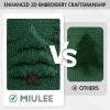 MIULEE Christmas Tree Decorative Pillow Covers Faux Fur Wool Throw Pillows Soft Plush Cushion Covers Set of 2 Xmas Home Decor Winter Holiday for Sofa Couch Livingroom Bed 18×18 Inch Beige(Dark Green)