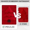 MIULEE Christmas Tree Decorative Pillow Covers Faux Fur Wool Throw Pillows Soft Plush Cushion Covers Set of 2 Xmas Home Decor Winter Holiday for Sofa Couch Livingroom Bed 18×18 Inch Beige(Red)