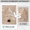 MIULEE Christmas Tree Decorative Pillow Covers Faux Fur Wool Throw Pillows Soft Plush Cushion Covers Set of 2 Xmas Home Decor Winter Holiday for Sofa Couch Livingroom Bed 18×18 Inch Cream(Beige)