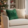 MIULEE Christmas Trees Pillow Covers Set of 2 Decorative Soft Throw Pillows Plush Faux Fur Wool Embroidered Couch Cushion for Holiday Winter Home Decor Chair Sofa Bedroom Living Room,Green 18x18inch(Green)