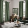 MIULEE Christmas Velvet Curtains 96 Inches Long 2 Panels Set for Bedroom, Pinch Pleat Back Tab Thermal Insulated Living Room Darkening Drapes Pleated Blackout Floor to Ceiling Curtain with Hooks, Red(Olive Green)
