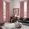 MIULEE Christmas Velvet Curtains 96 Inches Long 2 Panels Set for Bedroom, Pinch Pleat Back Tab Thermal Insulated Living Room Darkening Drapes Pleated Blackout Floor to Ceiling Curtain with Hooks, Red(Dusty Rose)