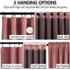 MIULEE Christmas Velvet Curtains 96 Inches Long 2 Panels Set for Bedroom, Pinch Pleat Back Tab Thermal Insulated Living Room Darkening Drapes Pleated Blackout Floor to Ceiling Curtain with Hooks, Red(Dusty Rose)
