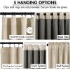 MIULEE Christmas Velvet Curtains 96 Inches Long 2 Panels Set for Bedroom, Pinch Pleat Back Tab Thermal Insulated Living Room Darkening Drapes Pleated Blackout Floor to Ceiling Curtain with Hooks, Red(Beige)