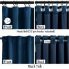 MIULEE Christmas Velvet Curtains 96 Inches Long 2 Panels Set for Bedroom, Pinch Pleat Back Tab Thermal Insulated Living Room Darkening Drapes Pleated Blackout Floor to Ceiling Curtain with Hooks, Red(Navy Blue)