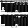 MIULEE Christmas Velvet Curtains 96 Inches Long 2 Panels Set for Bedroom, Pinch Pleat Back Tab Thermal Insulated Living Room Darkening Drapes Pleated Blackout Floor to Ceiling Curtain with Hooks, Red(Black)