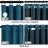 MIULEE Christmas Velvet Curtains 96 Inches Long 2 Panels Set for Bedroom, Pinch Pleat Back Tab Thermal Insulated Living Room Darkening Drapes Pleated Blackout Floor to Ceiling Curtain with Hooks, Red(Peacock Blue)