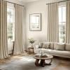 MIULEE Christmas Velvet Curtains 96 Inches Long 2 Panels Set for Bedroom, Pinch Pleat Back Tab Thermal Insulated Living Room Darkening Drapes Pleated Blackout Floor to Ceiling Curtain with Hooks, Red(Beige)