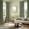 MIULEE Christmas Velvet Curtains 96 Inches Long 2 Panels Set for Bedroom, Pinch Pleat Back Tab Thermal Insulated Living Room Darkening Drapes Pleated Blackout Floor to Ceiling Curtain with Hooks, Red(Sage Green)
