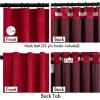 MIULEE Christmas Velvet Curtains 96 Inches Long 2 Panels Set for Bedroom, Pinch Pleat Back Tab Thermal Insulated Living Room Darkening Drapes Pleated Blackout Floor to Ceiling Curtain with Hooks, Red(Red)