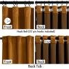 MIULEE Christmas Velvet Curtains 96 Inches Long 2 Panels Set for Bedroom, Pinch Pleat Back Tab Thermal Insulated Living Room Darkening Drapes Pleated Blackout Floor to Ceiling Curtain with Hooks, Red(Golden Brown)