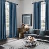 MIULEE Christmas Velvet Curtains 96 Inches Long 2 Panels Set for Bedroom, Pinch Pleat Back Tab Thermal Insulated Living Room Darkening Drapes Pleated Blackout Floor to Ceiling Curtain with Hooks, Red(Dark Slate)