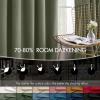 MIULEE Christmas Velvet Curtains 96 Inches Long 2 Panels Set for Bedroom, Pinch Pleat Back Tab Thermal Insulated Living Room Darkening Drapes Pleated Blackout Floor to Ceiling Curtain with Hooks, Red(Sage Green)