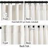 MIULEE Christmas Velvet Curtains 96 Inches Long 2 Panels Set for Bedroom, Pinch Pleat Back Tab Thermal Insulated Living Room Darkening Drapes Pleated Blackout Floor to Ceiling Curtain with Hooks, Red(Ivory)