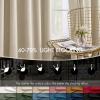 MIULEE Christmas Velvet Curtains 96 Inches Long 2 Panels Set for Bedroom, Pinch Pleat Back Tab Thermal Insulated Living Room Darkening Drapes Pleated Blackout Floor to Ceiling Curtain with Hooks, Red(Beige)