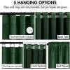 MIULEE Christmas Velvet Curtains 96 Inches Long 2 Panels Set for Bedroom, Pinch Pleat Back Tab Thermal Insulated Living Room Darkening Drapes Pleated Blackout Floor to Ceiling Curtain with Hooks, Red(Emerald Green)